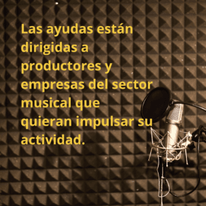 Las ayudas estan dirigidas a productores y empresas del sector musical que quieran impulsar su actividad Ayudas para Proyectos Musicales 2025
